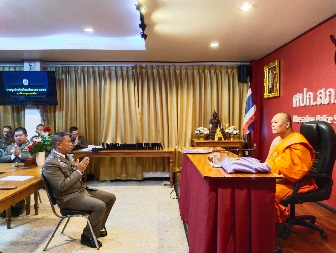 สภ.แม่สะเรียง,พระเทศนาธรรมให้แก่ข้าราชการตำรวจสถานีตำรวจภูธรแม่สะเรียง