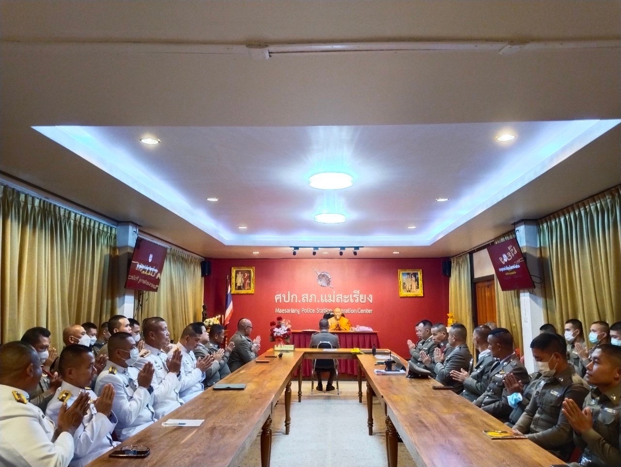 สภ.แม่สะเรียง,พระเทศนาธรรมให้แก่ข้าราชการตำรวจสถานีตำรวจภูธรแม่สะเรียง