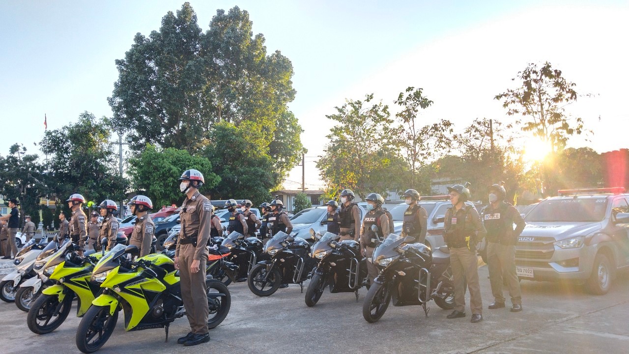 สภ.แม่สะเรียง,ปล่อยแถวการป้องกันและลดอุบัติเหตุทางถนนช่วงเทศกาลปีใหม่ 2567