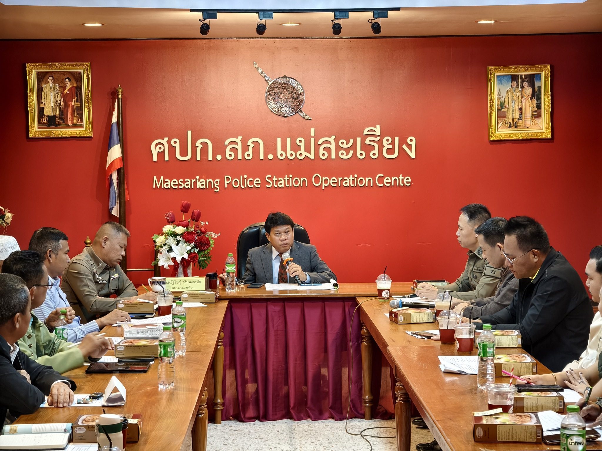 ประชุมคณะกรรมการตรวจสอบและติดตามการบริหารงานตำรวจของสถานีตำรวจภภูธรแม่สะเรียง ครั้งที่ 1/2568