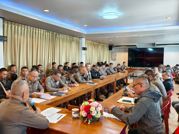 ประชุมชี้แจงข้าราชการตำรวจในสังกัด เพื่อประกาศเจตจำนงต่อต้านการรับสินบน (Anti-Bribery Policy) และเน้นย้ำการปฏิบัติตามนโยบาย No Gift Policy