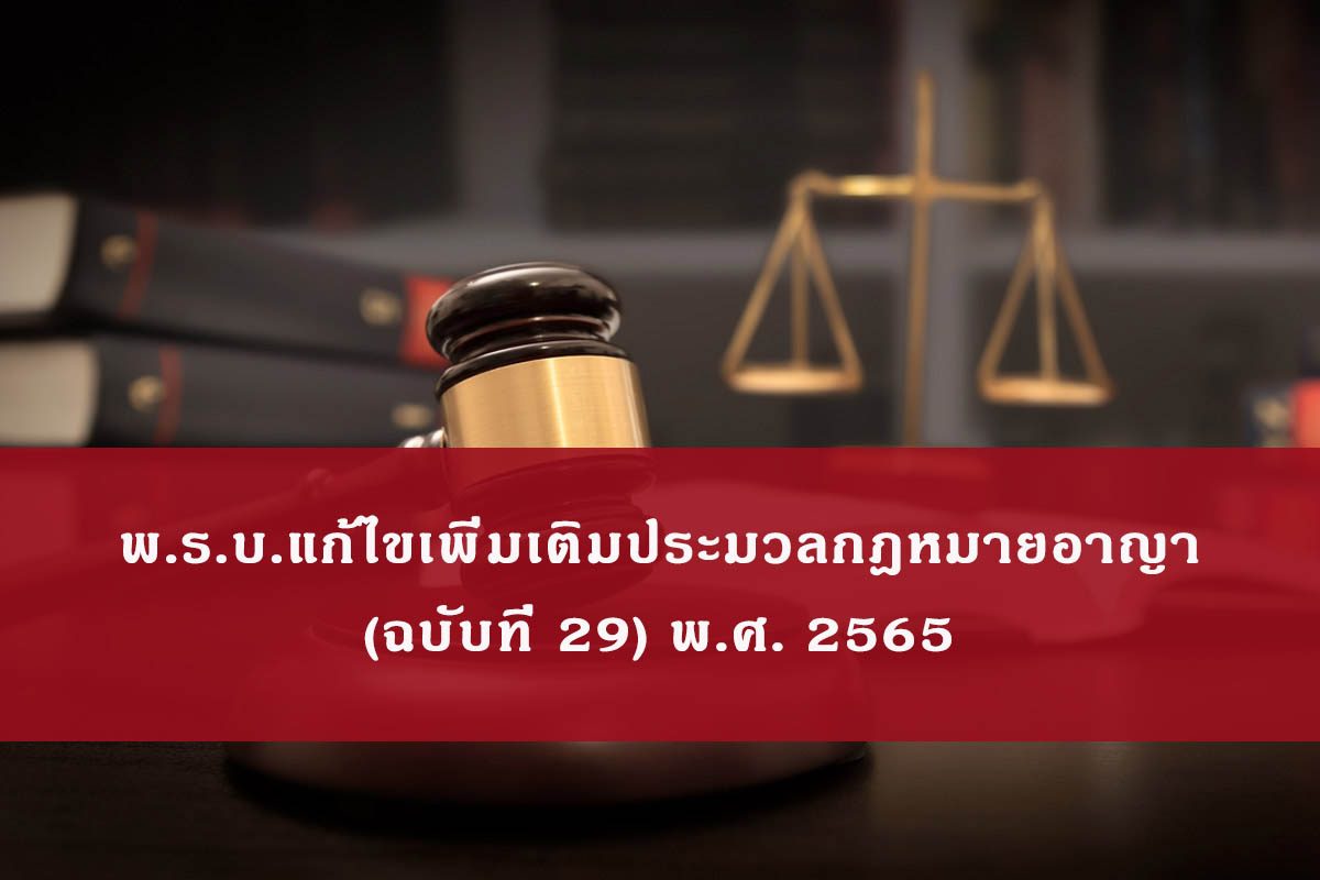 พระราชบัญญัติแก้ไขเพิ่มเติมประมวลกฎหมายอาญา (ฉบับที่ 29) พ.ศ. 2565
